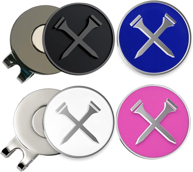 Adhere Golf Ball Markers Personlized Logo Enamel with A Strong Magnetic Hat Clips A Premium Golf Gifts for Golfer - Image 1